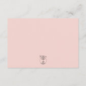 Gold Hochzeiten auf Blue Wedding Reception Begleitkarte (Rückseite)