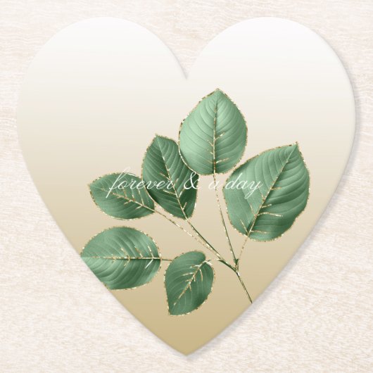 Gold-Hochzeiten-Blätter Untersetzer (Vorderseite)