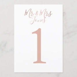 Gold-Hochzeiten der Personalisierten Rose-Tischnum Einladung