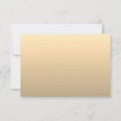 Gold-Hochzeitskarte mit zwei Funktionen und QR-Cod RSVP Karte (Rückseite)