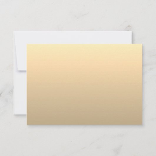 Gold-Hochzeitskarte mit zwei Funktionen und QR-Cod RSVP Karte (Rückseite)