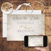 Gold-Hochzeitspiele auf Gold-Save the Date-Karte