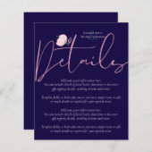 Gold-Hochzeitsprogramme für Navy Blue Rose (Vorne/Hinten)