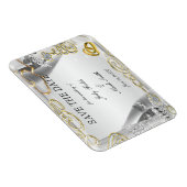 Gold-Hochzeitsraten und -Herz sichern das Date Mag Magnet (Rechte Seite)