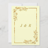 Gold Hochzeitsvorlage gestalten Sie Ihre eigene (Rückseite)
