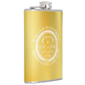 Gold Hole in One Classic Golf Personalisiert Flachmann (Rechts)