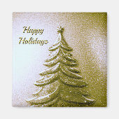 Gold Holiday Christmas Magnet (Vorne)