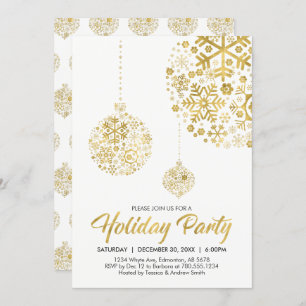 Gold Holiday / Christmas Party Einladung Card