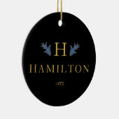 Gold Holiday Monogram New Foto Ornament (Rechts)