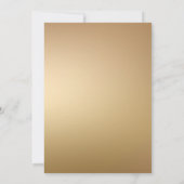 Gold Holiday Party Festive Christmas Wreath Einladung (Rückseite)