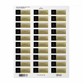 Gold Holiday Tree Address Label (Vorne)