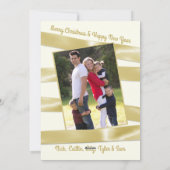 Gold Holiday Trimming Foto Gruß Feiertagskarte (Rückseite)