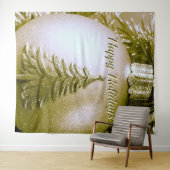 Gold Holiday Weihnachtsball Hintergrund Wandteppich (Beispiel (Horizontal))