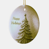 Gold Holiday Weihnachtsball Ornament (Rechts)