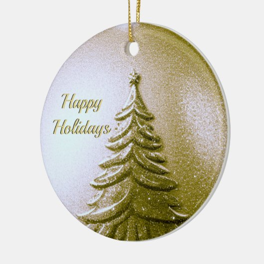 Gold Holiday Weihnachtsball Ornament (Links)