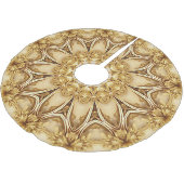 Gold Holiday Weihnachtsrock Polyester Weihnachtsbaumdecke (Schrägansicht)