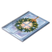 Gold Holiday Wreath Watercolor Holiday Notizblock (Linke Seite)