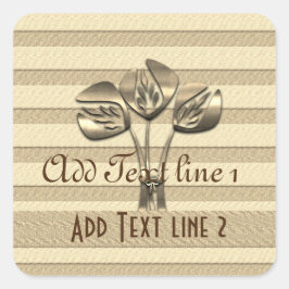 Gold Holidays Vibe Quadratischer Aufkleber