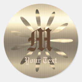 Gold Holidays Vibe Runder Aufkleber