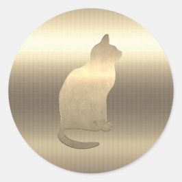 Gold Holidays Vibe Runder Aufkleber