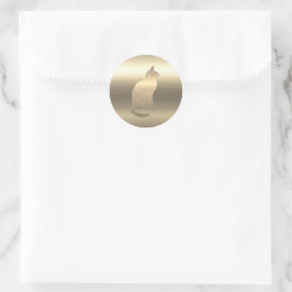 Gold Holidays Vibe Runder Aufkleber