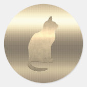 Gold Holidays Vibe Runder Aufkleber (Vorderseite)