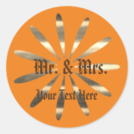 Gold Holidays Vibe Runder Aufkleber