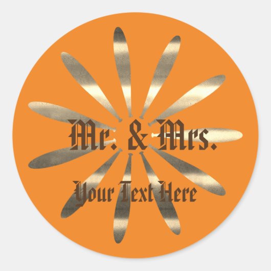 Gold Holidays Vibe Runder Aufkleber (Vorderseite)