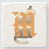 Gold Holidays Vibe Steinuntersetzer (Vorderseite)