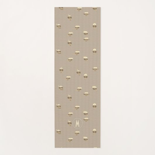 Gold Holidays Vibe Yogamatte (Vorderseite)