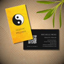 Gold Holistic Wellness Yang Symbol QR Code