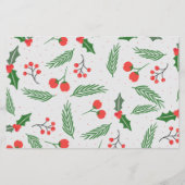 Gold Holly Berry Peace Foto Holiday Card (Rückseite)