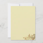 Gold Holly Blühte Weihnachts-Party Einladung (Rückseite)