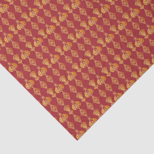 Gold Holly Stars Holiday Glitzer Seidenpapier (Ausschnitt)