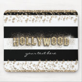 Gold Hollywood Black & White Stripes Mouse Pad Mousepad (Vorne)