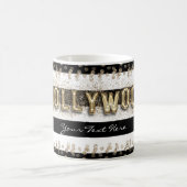 Gold Hollywood Black & White Stripes Tasse (Mittel)