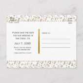 Gold Hollywood Schwarz & Weiße Streifen Postkarte (Rückseite)