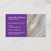 Gold Holographic Marble Visitenkarte (Rückseite)