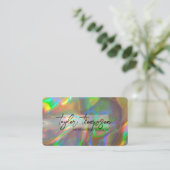Gold Holographic | Moderne Glam Business Cards Visitenkarte (Stehend Vorderseite)