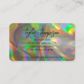 Gold Holographic | Moderne Glam Business Cards Visitenkarte (Rückseite)