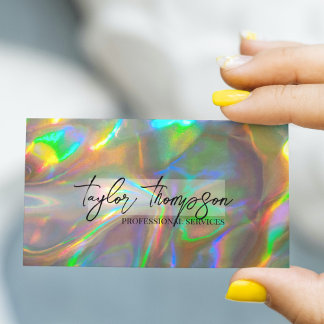 Gold Holographic | Moderne Glam Business Cards Visitenkarte