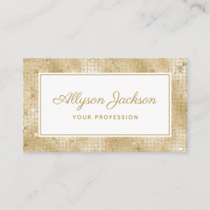 Gold Holographic Script Business Card Visitenkarte