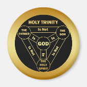 GOLD HOLY TRINITY SHIELD MAGNET (Vorne)