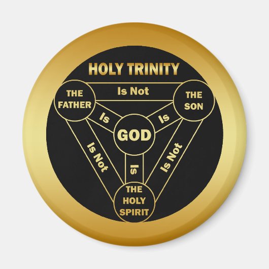 GOLD HOLY TRINITY SHIELD MAGNET (Vorne)