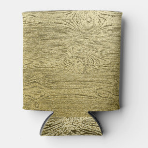 Gold Holz Glitter Textur Hintergrund Dosenkühler