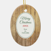 Gold Holz Tree Bulb Bouquet Foto Template Keramik Ornament (Hinten)