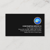 Gold Home With Paint Splatter Painter Service Visitenkarte (Rückseite)