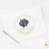 Gold-Homemade-Blackcurrant-Jam-Label Runder Aufkleber (Umschlag)