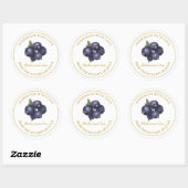 Gold-Homemade-Blackcurrant-Jam-Label Runder Aufkleber (Blatt)