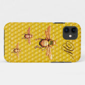 GOLD HONEY BEES MONOGRAM Case-Mate iPhone HÜLLE (Rückseite (Horizontal))